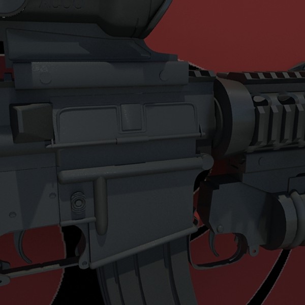 3d m4a1 acog grenade - M4A1 by SuIXo